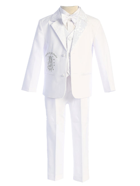 Tip Top Kids Little Boys White Mi Bautizo Christening Baptism Suit 2-4T - SophiasStyle.com